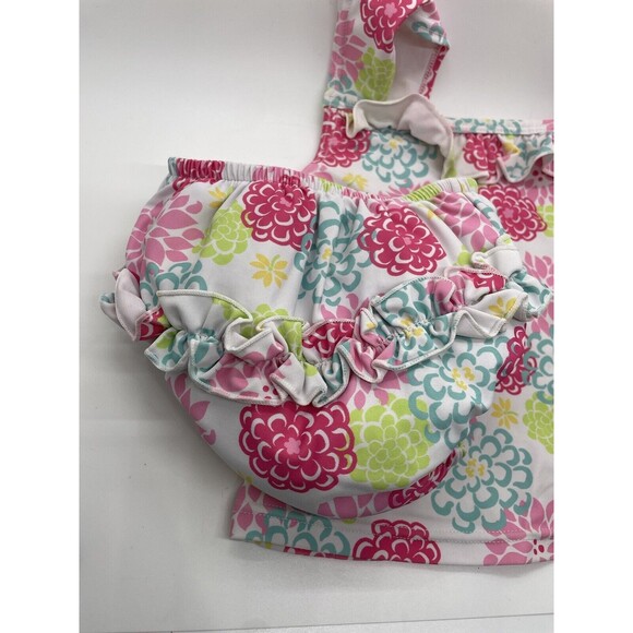 Iplay Baby Girl Snap‎ Reusable Absorbent Swimsuit Diaper And To Floral Size 12 M - Picture 5 of 7